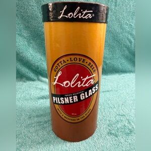 Lolita Hand Painted 9” Tall Birthday Girl Pilsner 22oz Beer Glass
